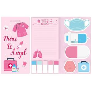 lot 5840 image: Nurse Sticky Notes Set, 460 Sheets Cute Nurses Self-Stick Notes Pads Medical Themed Memo Pads for Nursing Student Graduation Nurse Appreciation Week Hospital Office School Supplies