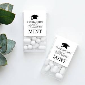 lot 5842 image: Graduation Party Favors Mint Stickers for Mints Candy, Class of 2026 Graduation Gifts Stickers, Graduations Gifts Decorations Sticker, Gift Wrap Paper Tags Labels Decor 150pcs