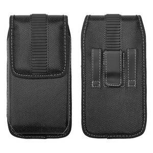 lot 5853 image: Eaglecell Nylon Cellphone Holster for iPhone SE (20202022), 11 Pro, XSX, 876S6, Alcatel Insight, LG Aristo 2, Galaxy S10e - Vertical Case Canvas Waist Carrying Pouch with Belt ClipLoops, Black