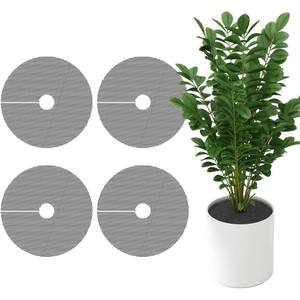lot 5860 image: Adnee 4 Pcs 15.7 Inch Plant Pot Grids-Cuttable Plant Pot Soil Covers Protectors from Animals-Indoor Round Planter Pots Soil Guard for Outdoor Garden Plants Protection (Black)