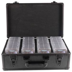 lot 5861 image: EcoVibe Graded Card Case, Aluminum Alloy Trading Card Storage Box with Carry Handle, Sports Card Case Holders with Dividers, Graded Card Storage Boxes Fits Psa, TCG, Csg, BGS, SGC Slabs - Retail $48