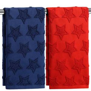 lot 5869 image: Heirloom Haven 2PCS Patriotic Hand Towels,4th of July Independence Day Americana Red Blue Stars Bath Towels Set 100% Cotton Soft for Holiday Decorative Cooking Cleaning Drying 13.7 x 29.5 Inch