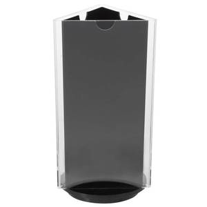 lot 5881 image: DIYEAH Acrylic Rotating Display Stand 3-Sided Triangular Table Card Holder 7.87X3.94X3.74 Inches for Restaurant Menu Signs Office Store Use