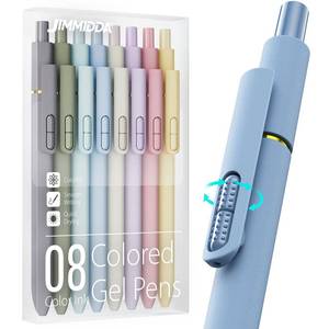 lot 5892 image: JIMMIDDA Colorful Gel Pens - 8 Pcs Colored Ink Pens Coloring  0.7MM Smooth Writing Medium Point - Quick Drying Retractable Colored Pen for Journaling Note Taking (Morandi - 8Pcs