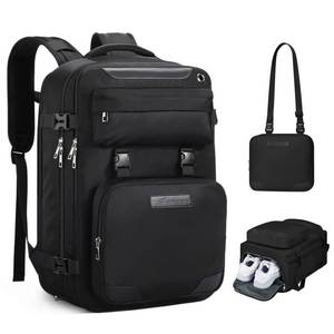 lot 5906 image: Maelstrom Travel Backpack for Women Men,30L Waterproof Laptop Backpack Fits 17-Inch Laptop, Gift for School Work Backpack with Detachable Crossbody Bag & Shoe Compartment (Black, Large-Upgrade)
