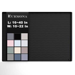 lot 5918 image: URMONA 34 x 19 Waterproof Silicone Under Sink Mat Cabinet and Counter Protector, Shelf Liner for Kitchen and Bathroom, Storage and Organizers, Litter Mat, Pet Cat Puppy Essentials Black