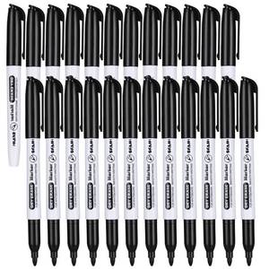 lot 5924 image: SFAIH Fine Tip Dry Erase Markers - 24 Pack Black Whiteboard Erasable Markers Bulk for Kids Adults, Ideal for Classroom School Office Home Use on White Board, Non-Toxic Easy Clean