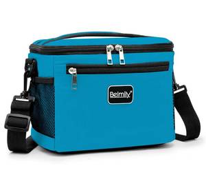 lot 5935 image: BEIMILY Lunch Box for MenWomen,Small Insulated Lunch Bag,Reusable LunchBox for work Picnic Beach,Leakproof Soft Cooler Tote Bag Organizer with Adjustable Shoulder Strap for Adults (Gray Blue)