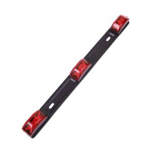 lot 5940 image: NPAUTO Red Trailer Light Bar 3 Light 9 LED Clearance ID Lightbar Strip for Trailer Truck Boat Identification Light