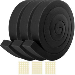 lot 5961 image: Tlswshsy 2 in x 6.5 ft Air Conditioner Foam Tape - 3Pcs Non-Adhesive Foam Seal Strip with Glue Point for Door & Window Seal
