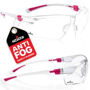 lot 5963 image: NoCry Clear Safety Glasses for Women with Adjustable Frames Anti Fog Safety Glasses with 100% UV Protection & Scratch Resistance, ANSI Z87.1 Rated Perfect Safety Goggles for Women, Nursing Goggles