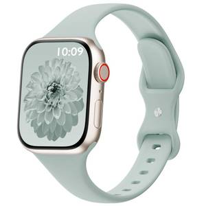 lot 5995 image: DYKEISS Sport Slim Silicone Band Compatible for Apple Watch Band 38mm 42mm 40mm 44mm 41mm 45mm 49mm, Thin Soft Narrow Replacement Strap Wristband for iWatch Ultra Series 87SE654321 Women Men