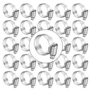 lot 5996 image: Dianrui 25 PCS Hose Clamps 14-12 (6-12mm)304 Stainless Steel Worm Gear Fuel Line Hose Pipe Clamps for Fuel Line, Plumbing, Intercooler and Tube
