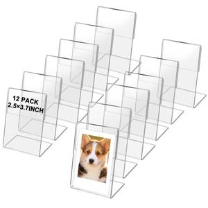 lot 6028 image: HAPY SHOP 12 Pack Wallet Size Picture Frames,2.5x3.7 Acrylic Picture Frame,Mini Photo Frames for 3 in3.5 In Mini Instant Films Photo Cards