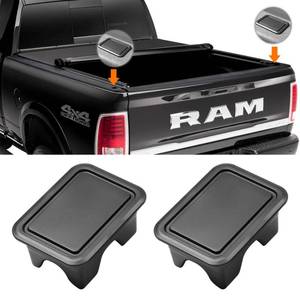 lot 6043 image: Moonlinks Ram 1500 Stake Pocket Covers, Rear Truck Bed Rail Stake Pocket Cover Compatible with Dodge Ram 2019-2024 2025 2026(Set of 2)
