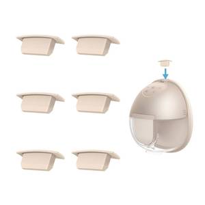 lot 6045 image: 6pcs Replacement Spout Cap for eufy Wearable Breast Pump E20E10S1S1 Pro, Dustproof, Keep Clean, Prevents Leaks from the Top, Fit for eufy Breast Pump Parts
