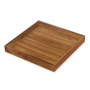 lot 6063 image: Acacia Wood Serving Tray,1313 Square Ottoman, Coffee Table Tray, Farmhouse Decorative Tray for Living Room, Kitchen, Bedroom (4 Screw Holes in bottom) - Retail $19