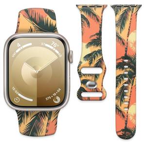 lot 6069 image: AFPRNK Compatible with iWatch Band 38mm 40mm 41mm 42mm for Women Girl, Cute Fadeless Replacement Strap for iWatch SE Series 10 9 8 7 6 5 Ultra(Tropical Tree)