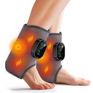 lot 6075 image: BETOLEAN 2-Pack Foot Renew Foot Massager, Cordless Ankle Heating Pad with Massager, Foot and Ankle Massager with Heat, 6 Heat Levels & 3 Massage Modes with Timer (Grey) - Retail $66