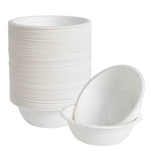 lot 6109 image: ECOLipak 16 oz Paper Bowls, 150-Pack Compostable Paper Bowls Bulk, Heavy-duty Disposable Bowls for Hot And Cold Food