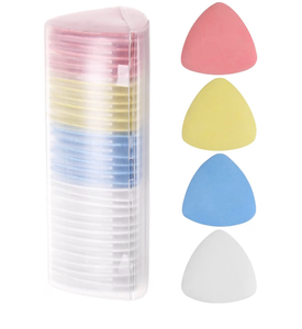 lot 6140 image: Multicolor Tailors Chalk Triangles Set with Case