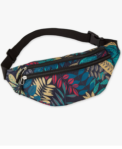 lot 6141 image: Tropical Leaf Print Fanny Pack