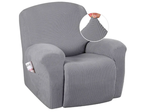 lot 6147 image: H.VERSAILTEX Super Stretch Recliner Cover Recliner Couch Covers Recliner Chair Cover Form Fitted Non Slip Reclining Slipcovers for Standard Large Recliner, Soft Thick (1 Pack, Grey)