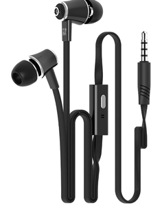 lot 6167 image: TFixol JM21 Wired In-Ear Stereo Gaming Headphones with In-line Contol and Microphone for iOS Android Phones Black