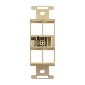 lot 6174 image: Leviton 41087-QIP QuickPort Duplex Type 106 Insert  4-Port  Ivory