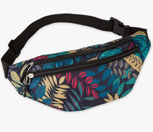 lot 6175 image: Hadley Wren Womens Fanny Pack Belt, Waist or Cross Body Bag for Everyday & Travel, Tropical Blue, 13x6x4-Inch