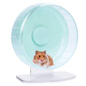 lot 6188 image: Niteangel Super-Silent Hamster Exercise Wheels - Quiet Spinner Hamster Running Wheels with Adjustable Stand for Hamsters, Gerbils, Mice, Or Other Small Animals (M, Mint Green)