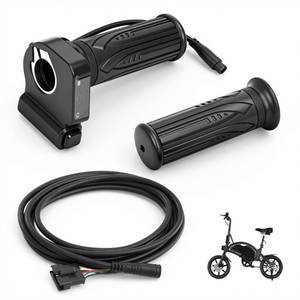 lot 6190 image: 48V Electric Bike Throttle Grip with LCD Voltage Display & Cruise Control, Replacement for Jetson Haze Folding Ebike, DYU Y16 Electric Bicycle, 6-Pin Plug and Play Accelerator