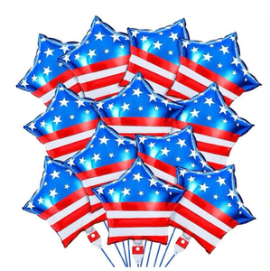 lot 6198 image: American Flag Balloons Red White and Blue Balloons for 4th of July Party Decorations Supplies