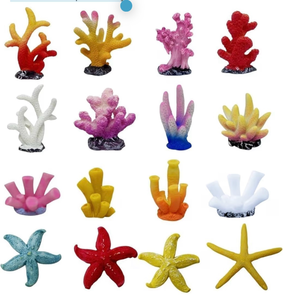 lot 6240 image: Miniature Coral and Starfish aquarium set 5pcs