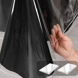 lot 6269 image: Hiasan Clear Plastic Tablecloth Rectangle 2 Pack, 54 x 120 Inch, 100% Waterproof Oilproof Stain Resistant Wipeable Transparent Vinyl Table Cloth Protector