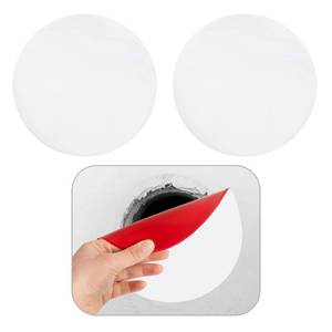lot 6297 image: Rubber Bond Self-Adhesive Rubber Wall Outlet Cover Plate 2 Pack - Easy to Apply Peel & Stick Drywall Hole Patch - 7 Inch Round Screwless Blank Wall Plate Cover - Premium Rubber Wall Hole Cover (White)