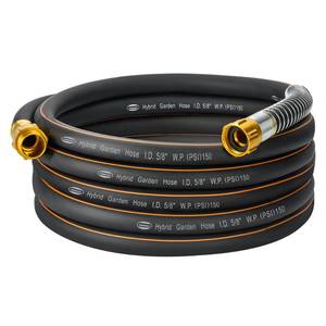 lot 6310 image: VUNDARA 58 in. 25 ft. High Flow Heavy Duty Garden Hose Flexible Hybrid Rubber Water Hose, No Memory Durable Premium Water Hose for Watering, Irrigation, Water Transfer Pump