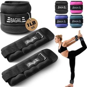 lot 6324 image: BAGAIL Ankle Wrist Weights for Women & Men, One Pair of 1246810 LBS Wearable Leg Arm Weights with Sleek Design & Secure Fit for Walking, Running, Pilates, Home Fitness & Physical Therapy - 2lb, Black