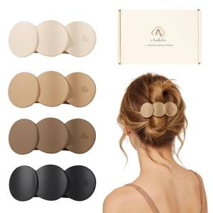 lot 6328 image: Amlaidu Medium Flat Hair Clips for Women, French Claw Clips Strong Hold for Thick & Thin Hair, Duckbill Hair Clips Non Slip for Driving Yoga - Beige, Light Khaki, Dark Khaki, Black, 4pcs