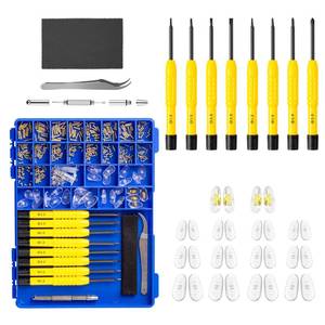 lot 6336 image: Magnetic Eyeglass Repair kit with Gold Screw, Upgraded All-in-One Eye Glass Repairing Kit Included Precision Screwdriver Sets, Nose Pads