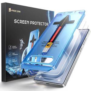 lot 6360 image: MAGIC JOHN for Samsung Galaxy S26 Ultra Screen Protector 6.9 inch, Fast Easy Installation, Auto Dust-Elimination, 9H Tempered Glass HD, Fingerprint Unlock, Bubble Free, Anti-Scratch, 2 PACK