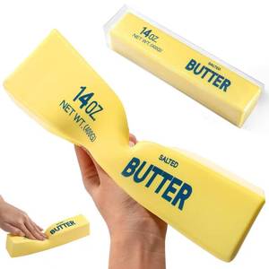 lot 6363 image: Big Butter Squishy,Giant Squishies Butter 14 OZ,Jumbo Slow Rising Squeeze Toys,Large Soft PU Foam Fidget Toy for Anxiety & Sensory Stress Relief 8.71.81.8 Inch (PINK STRAWBERRY)