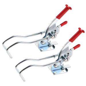 lot 6377 image: uxcell 771lbs Adjustable Draw Latch Galvanized Iron Hook Bolt Self-lock Toggle Clamp, 2 Pcs