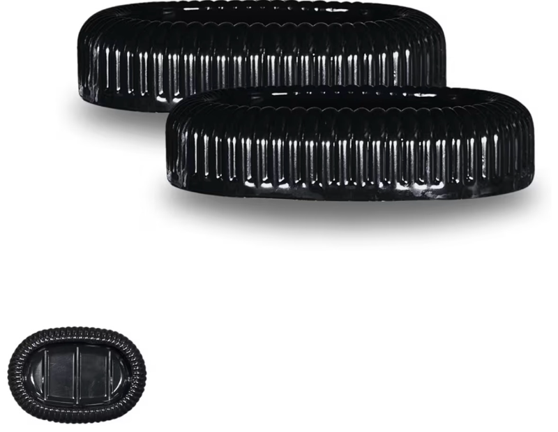 lot 5661 image: 2-Pack Soap Dish Holder - Classic Design for Bathroom & Kitchen, Soap Tray for Sink & Shower (2, Black)