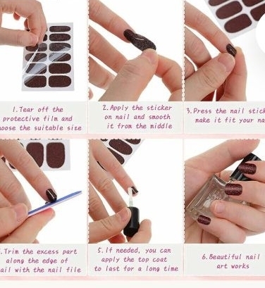 lot 4829 image: Glitter Gel Nail Wraps