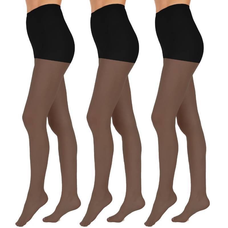lot 5324 image: Leggs Everyday Control Top Sheer Toe Pantyhose for All Day Comfort, 100% Nylon, Jet Black, Size B (Pack of 3)