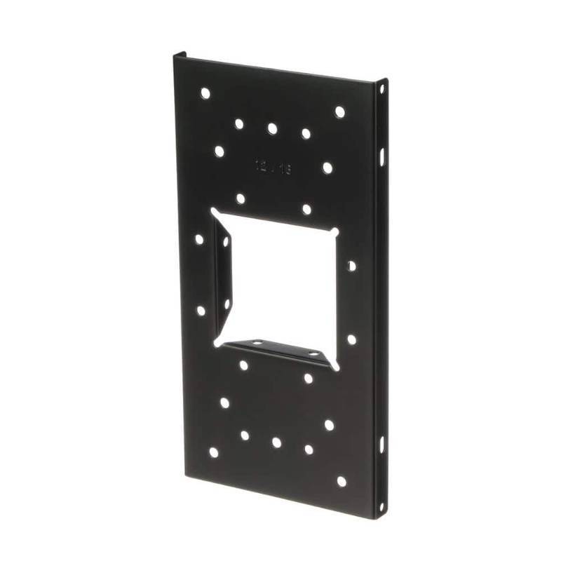 lot 5753 image: Gibraltar Mailboxes Black Steel Mailbox Mounting Board .060 Ga. 12.875 in. L