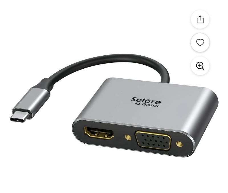 lot 5782 image: USB C to HDMI VGA Adapter,USB Type C to VGA HDMI Adapter Thunderbolt 3 VGA Adapter for MacBook ProiPad ProAir 2020 2019 2018,Dell XPS 1315,Surface Pro, Galaxy S8S9, Huawei P20