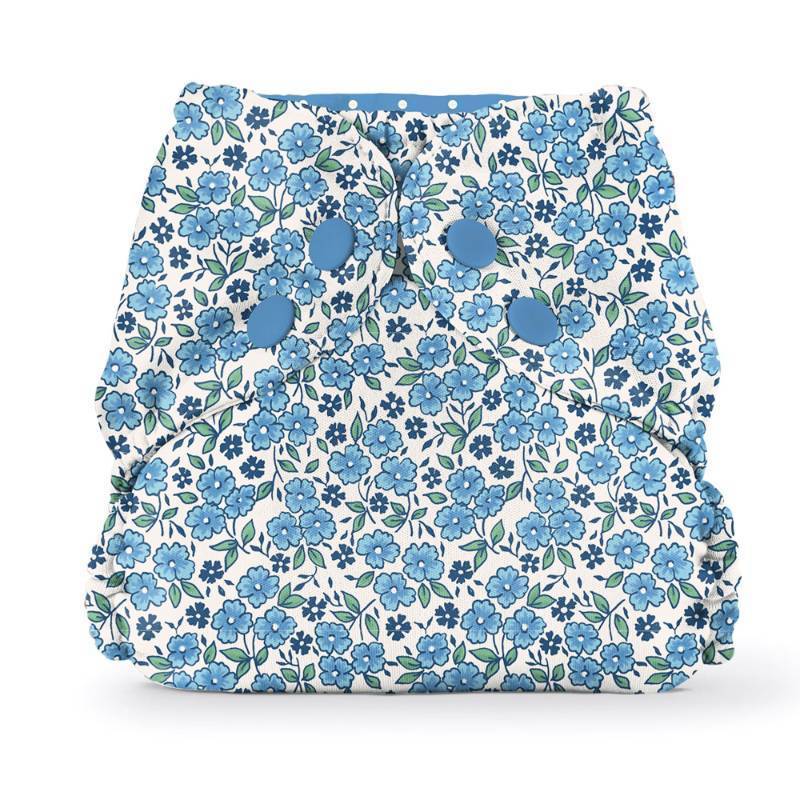lot 5813 image: Esembly Cloth Diaper Cover - Reusable Swim Diaper, Waterproof, Breathable - Adjustable Outer Layer Over Absorbent Inner for Blowout Protection - Vintage Campers, Size 1 (7-17lbs)