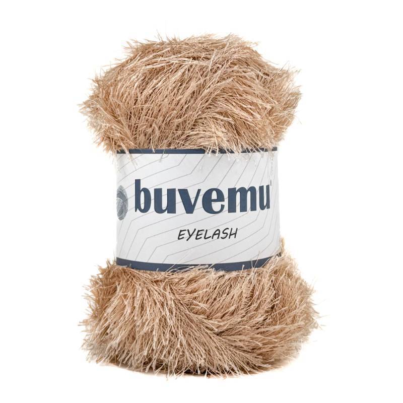 lot 5820 image: Buvemu Eyelash Fun Fur Yarn 100 Gram (3.53 Ounces) 175 Yards (160 Meters) (Beige)
